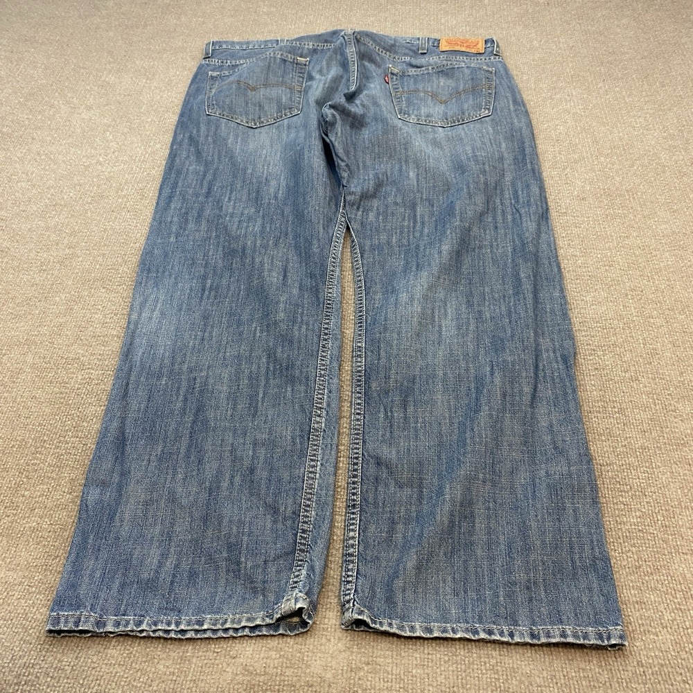 Levis 569 Jeans Mens Size 40x32 Blue Stone Wash Relaxed Straight Baggy Denim